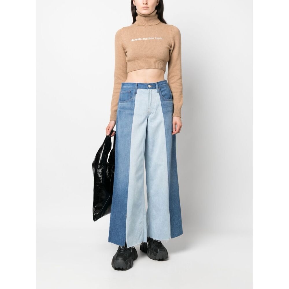 Frame Denim Wide-Leg Split Hem‎ Jeans in Split Personality